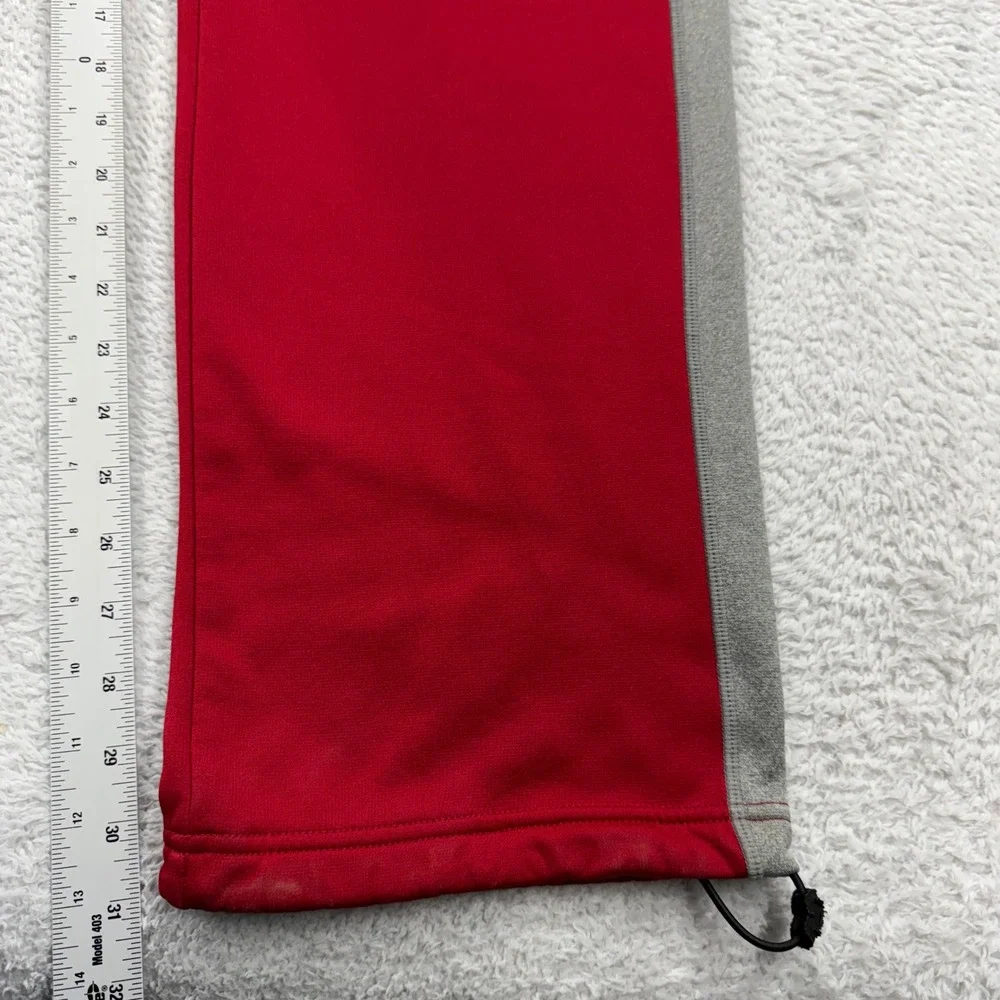 Nike Mens Therma-FIT Fleece Sweatpants Red‎ Grey Bungee Hem Size M